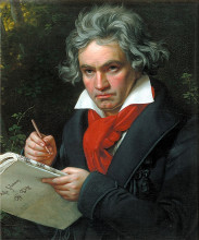 Beethoven posing for the artist